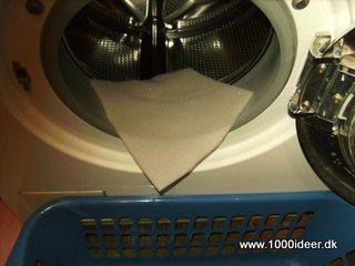 Dyrehår ud af vaskemaskinen med skumgummiklud 