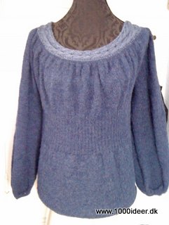 Sweater strikket ud i et  nsten