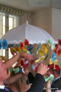Sangskjuler - paraply med sommerfugle