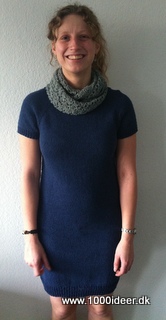 Strikket kjole/lang sweater  top-down model