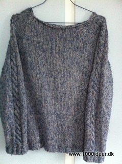 skygge pakke Byen Strikket top-down sweater med snoninger