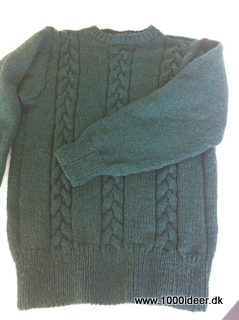 Strikket herresweater i XL