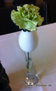 Påskepynt – æggeskal med blomst
