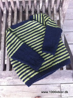 Top-down sweater str. 6 - 9 mdr.