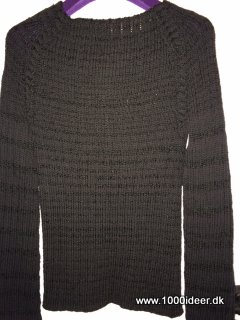 Top-down sweater i rib  str. S