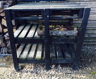 Blomsterbord af paller Terrasse lavet af paller