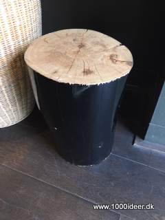 Træstub som lille bord