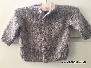 Top-down babycardigan ca. 4-6 mdr.